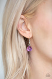 Paparazzi VINTAGE VAULT "Crystal Charm" Purple Necklace & Earring Set Paparazzi Jewelry