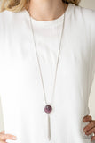 Paparazzi VINTAGE VAULT "Happy As Can BEAM” Purple Necklace & Earrings Set Paparazzi Jewelry
