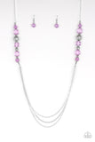 Paparazzi VINTAGE VAULT "Native New Yorker" Purple Necklace & Earring Set Paparazzi Jewelry