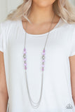 Paparazzi "Native New Yorker" Purple Necklace & Earring Set Paparazzi Jewelry