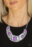 Paparazzi "Ruler in Favor" Purple Necklace & Earring Set Paparazzi Jewelry