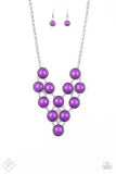 Paparazzi "Pop-YOU-Lar Demand" FASHION FIX Purple Necklace & Earring Set Paparazzi Jewelry