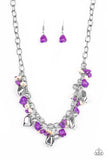 Paparazzi VINTAGE VAULT "Quarry Trail" Purple Necklace & Earring Set Paparazzi Jewelry