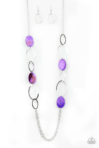 Paparazzi VINTAGE VAULT "Kaleidoscope Coasts" Purple Necklace & Earring Set Paparazzi Jewelry