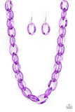 Paparazzi "Ice Queen" Purple Necklace & Earring Set Paparazzi Jewelry