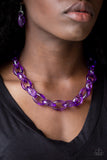 Paparazzi "Ice Queen" Purple Necklace & Earring Set Paparazzi Jewelry