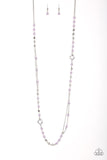 Paparazzi VINTAGE VAULT "Really Refined" Purple Necklace & Earring Set Paparazzi Jewelry
