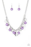 Paparazzi VINTAGE VAULT "Seaside Sophistication" Purple Necklace & Earring Set Paparazzi Jewelry