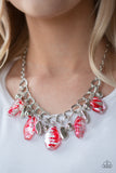 Paparazzi "Chroma Drama" Red Necklace & Earring Set Paparazzi Jewelry