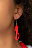 Paparazzi "Rio Roamer" Red Necklace & Earring Set Paparazzi Jewelry