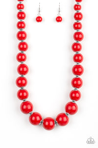 Paparazzi "Everyday Eye Candy" Red Necklace & Earring Set Paparazzi Jewelry