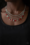 Paparazzi "Beach Flavor" Red Necklace & Earring Set Paparazzi Jewelry