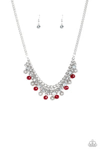 Paparazzi "Party Spree" Red Necklace & Earring Set Paparazzi Jewelry