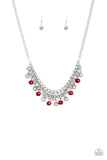 Paparazzi "Party Spree" Red Necklace & Earring Set Paparazzi Jewelry