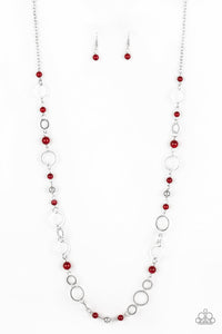 Paparazzi "Kid In A Candy Shop" Red Necklace & Earring Set Paparazzi Jewelry