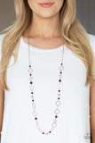 Paparazzi "Kid In A Candy Shop" Red Necklace & Earring Set Paparazzi Jewelry