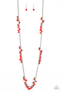 Paparazzi "Miami Mojito" Red Necklace & Earring Set Paparazzi Jewelry