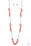 Paparazzi "Miami Mojito" Red Necklace & Earring Set Paparazzi Jewelry