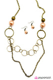 Paparazzi "Bibbidi-Bobbidi-Boo" Orange Necklace & Earring Set Paparazzi Jewelry
