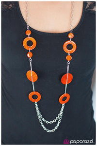 Paparazzi "As You Wish" Orange Necklace & Earring Set Paparazzi Jewelry