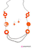 Paparazzi "As You Wish" Orange Necklace & Earring Set Paparazzi Jewelry