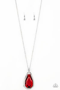 Paparazzi "Maven Magic" Red Necklace & Earring Set Paparazzi Jewelry