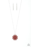 Paparazzi VINTAGE VAULT "Spin Your Pinwheels" Red Necklace & Earring Set Paparazzi Jewelry