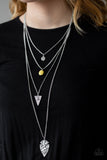 Paparazzi "Grounded in ARTIFACT" Yellow Necklace & Earring Set Paparazzi Jewelry