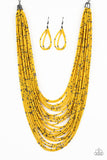 Paparazzi "Rio Rainforest" Yellow Necklace & Earring Set Paparazzi Jewelry