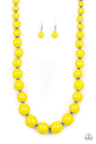 Paparazzi "Everyday Eye Candy" Yellow Necklace & Earring Set Paparazzi Jewelry