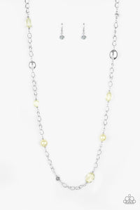 Paparazzi VINTAGE VAULT "Only For Special Occasions" Yellow Necklace & Earring Set Paparazzi Jewelry