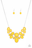 Paparazzi "Demi Diva" Yellow Necklace & Earring Set Paparazzi Jewelry