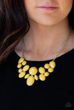 Paparazzi "Demi Diva" Yellow Necklace & Earring Set Paparazzi Jewelry