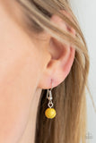 Paparazzi "Medallion Meadow" Yellow Necklace & Earring Set Paparazzi Jewelry
