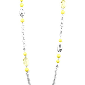 Paparazzi VINTAGE VAULT "Marina Majesty" Yellow Necklace & Earring Set Paparazzi Jewelry