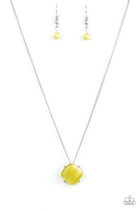 Paparazzi "You GLOW Girl" Yellow Necklace & Earring Set Paparazzi Jewelry
