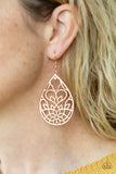 Paparazzi VINTAGE VAULT "Lovely Lotus" Copper Earrings Paparazzi Jewelry