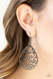 Paparazzi "Lovely Lotus" Black Earrings Paparazzi Jewelry