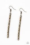 Paparazzi VINTAGE VAULT "Grunge Meets Glamour" Brass Earrings Paparazzi Jewelry