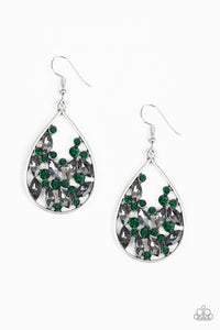 Paparazzi "Cash or Crystal?" Green Earrings Paparazzi Jewelry