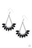 Paparazzi VINTAGE VAULT "Be On Guard" Black Earrings Paparazzi Jewelry