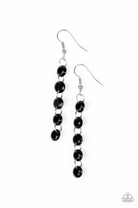 Paparazzi VINTAGE VAULT "Trickle-Down Effect" Black Earrings Paparazzi Jewelry