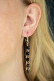 Paparazzi VINTAGE VAULT "Trickle-Down Effect" Black Earrings Paparazzi Jewelry