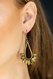 Paparazzi "Be On Guard" Brass Earrings Paparazzi Jewelry