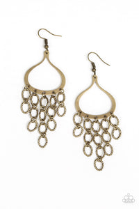 Paparazzi "Total Net Revenue" Brass Earrings Paparazzi Jewelry