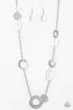 Paparazzi "Metro Scene" Silver Necklace & Earring Set Paparazzi Jewelry