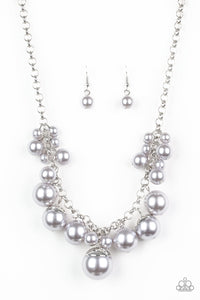 Paparazzi "Broadway Belle" Silver Necklace & Earring Set Paparazzi Jewelry