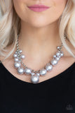Paparazzi "Broadway Belle" Silver Necklace & Earring Set Paparazzi Jewelry