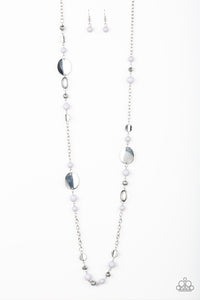 Paparazzi VINTAGE VAULT "Serenely Springtime" Silver Necklace & Earring Set Paparazzi Jewelry
