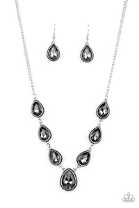 Paparazzi "Socialite Social" Silver Necklace & Earring Set Paparazzi Jewelry